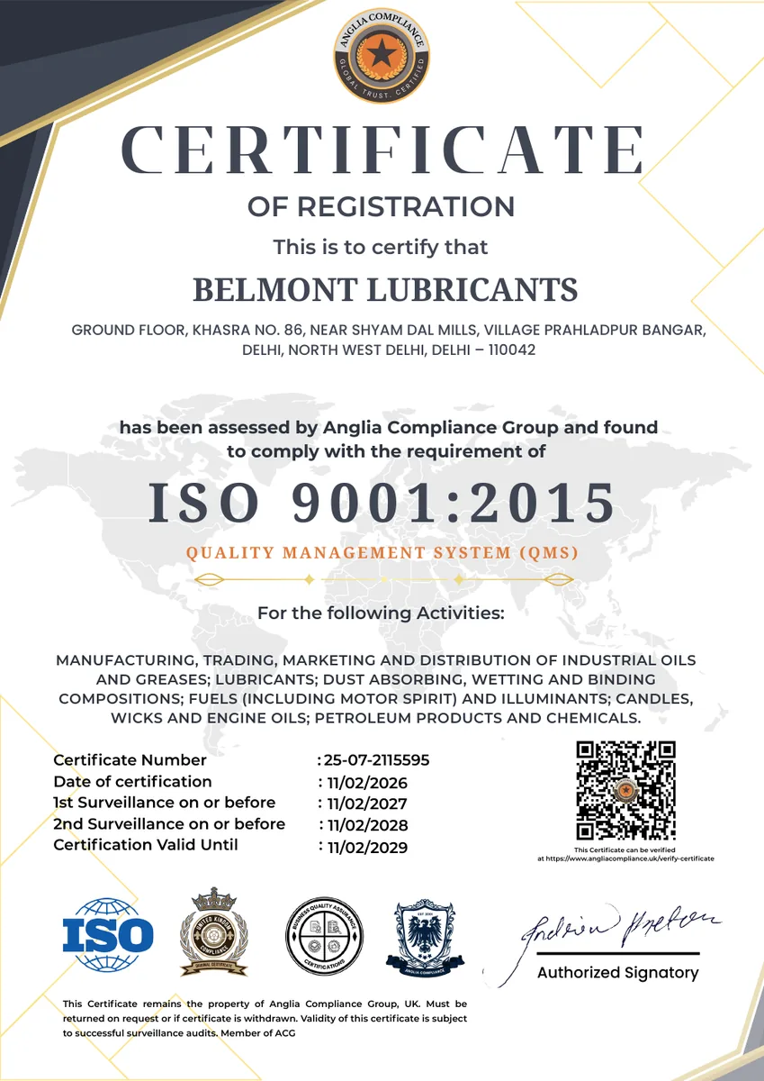 ISO 9001:2015 Certificate preview